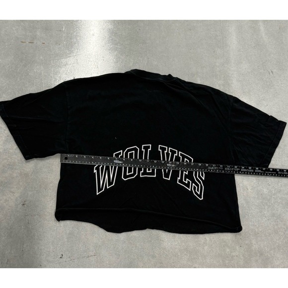 Dark Sport Wolves Club Grim Reaper Tee L Black Cropped Cut Off Graphic Shirt - Picture 5 of 6